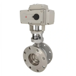 DN50 PN16 SS304/316 Three Eccentric Hard Seal Electric Flange Butterfly Valve