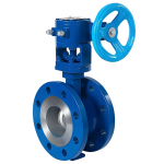 DN100 PN16 Manual Turbine Triple Eccentric Multi-Layer Hard Seal Flange Butterfly Valve
