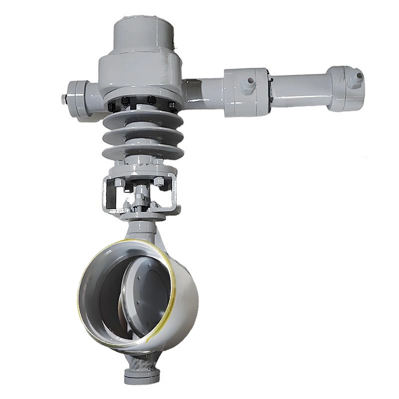 DN250 PN40 WCB Multi-Layer Metal Hard Sealing Hydraulic Triple Offset Butt-Welded Butterfly Valve
