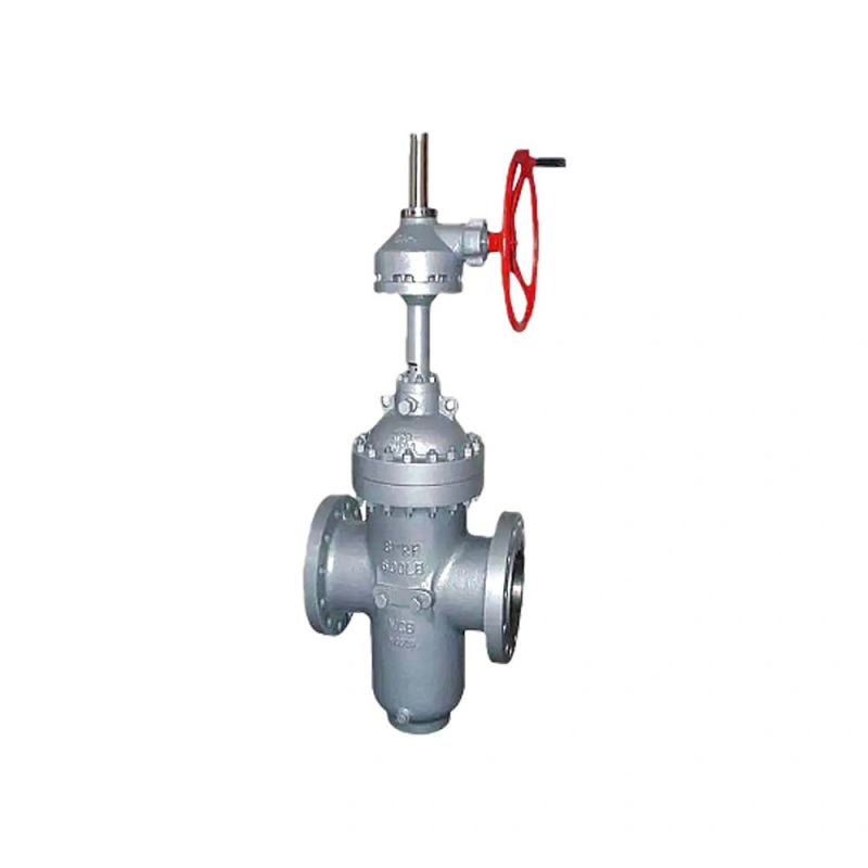 Manual plate gate valve with diversion hole valve worm wheel cast steel oilfield parallel gate valve