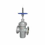 Manual plate gate valve with diversion hole valve worm wheel cast steel oilfield parallel gate valve