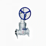 Cast Steel WCB 10” 1500LB Butt Weld Pressure Seal Gate Valve With bypass and Gear Box