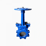 Cast Steel CF8 DN300 PN16 RF Flange Knife Gate Valve With Handwheel