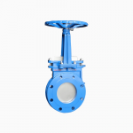 Cast Steel CF8 DN300 PN16 RF Flange Knife Gate Valve With Handwheel