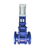 DN100 Double Disc Gate Valve Pneumatic Parallel Sliding Double Disc Ceramic Gate Valve