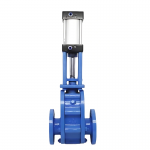 DN100 Double Disc Gate Valve Pneumatic Parallel Sliding Double Disc Ceramic Gate Valve