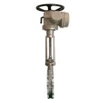 DIN/ASME/API DN100 Electric Knife Gate Valve with WCB Wafer Flange for Water Control in Gas Media Applications