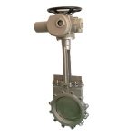 DIN/ASME/API DN100 Electric Knife Gate Valve with WCB Wafer Flange for Water Control in Gas Media Applications