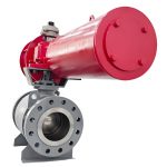 API ASME 8 Inch DN200 600LB A105 RF Flanged Hard Seal Trunnion-Mounted Ball Valve with Pneumatic Actuator