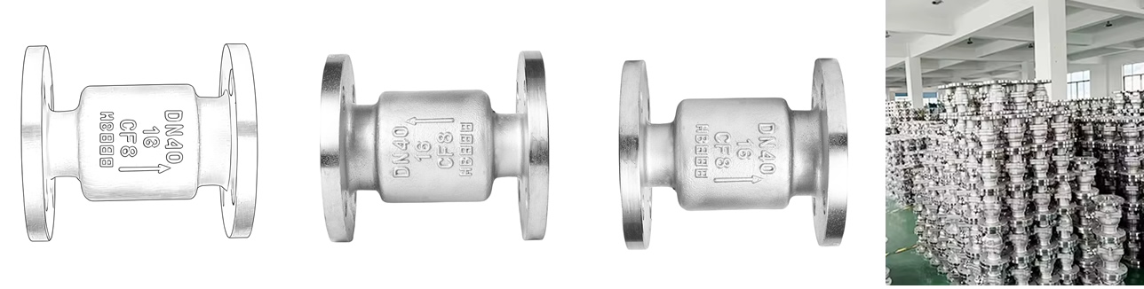 Stainless Steel Energy Saving Silenced Flanged Check Valve for Drainage Pipes Well Sealed and Durable