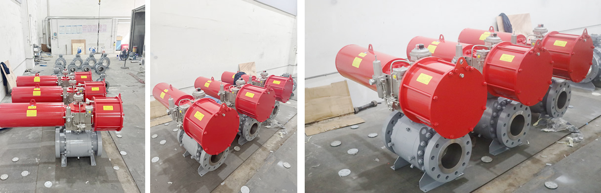 API ASME 8 Inch DN200 600LB A105 RF Flanged Hard Seal Trunnion-Mounted Ball Valve