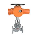 DIN ASME PN16 Casting Electric-Actuated Stop Water Valve RF Flanged Globe Valve
