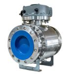 API/ASME DN200 PN40 Hard Seal Ball Valve F304 Stainless Steel Flanged Pneumatic Fixed Ball Valve