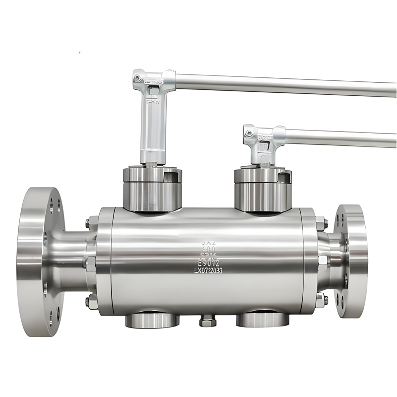 Stainless/Duplex Steel (F304/F316/F51) Flanged Lever/Gear/Pneumatic/Electric Double Block and Bleed (DBB) Ball Valve