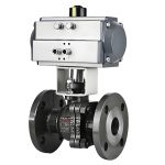 API ANSI 2in-16in DN50-DN400 PN10 PN16 CF8M Pneumatic Flanged Floating Ball Valve