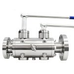 Stainless/Duplex Steel (F304/F316/F51) Flanged Lever/Gear/Pneumatic/Electric Double Block and Bleed (DBB) Ball Valve