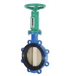 DN175 PN10 Aluminum Bronze Disc with Rubber Lining, Soft-Seal DI Lug-Type Flanged Midline Butterfly Valve
