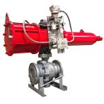 API6D/ASME/CE DN250 150LB Stainless Steel SS316/SS304 Side-Entry Fire-Safe Pneumatic Actuated Flange Ball Valve for Oil & Gas