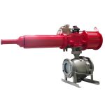API6D/ASME/CE DN250 150LB Stainless Steel SS316/SS304 Side-Entry Fire-Safe Pneumatic Actuated Flange Ball Valve for Oil & Gas