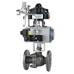 API ANSI 2in-16in DN50-DN400 PN10 PN16 CF8M Pneumatic Flanged Floating Ball Valve