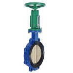 DN175 PN10 Aluminum Bronze Disc with Rubber Lining, Soft-Seal DI Lug-Type Flanged Midline Butterfly Valve