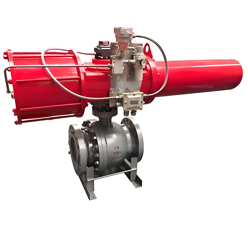 API6D/ASME/CE DN250 150LB Stainless Steel SS316/SS304 Side-Entry Fire-Safe Pneumatic Actuated Flange Ball Valve for Oil & Gas
