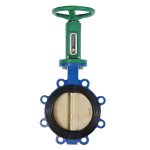 DN175 PN10 Aluminum Bronze Disc with Rubber Lining, Soft-Seal DI Lug-Type Flanged Midline Butterfly Valve