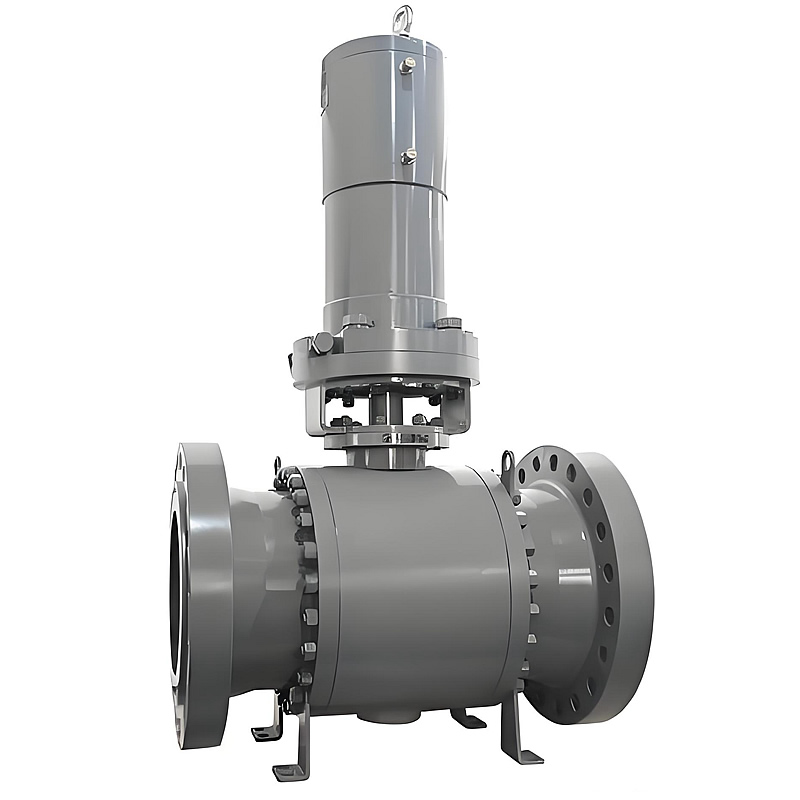 API 6D API 608 ASME CE DN300 600LB Carbon/Stainless Steel F316/WCB 3PC Fire-Safe Flanged Pneumatic Trunnion Mounted Ball Valve
