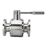 FDA ISO CE ASME DN15-DN100 PN10-PN16 3A Forged Stainless Steel 304/316L Hygienic Flange Ball Valve