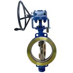 API 609 ASME CE DN250 150LB WCB Body Aluminum Bronze Disc STL Seat Triple Offset Wafer Type Hard Seal Butterfly Valve