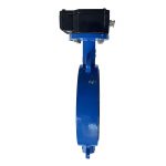 API 609 ASME CE DN200 PN10 GGG40 Ductile Iron 2507 Duplex Steel PTFE Full-Lined Wafer Type Concentric Line Soft Seal Butterfly Valve