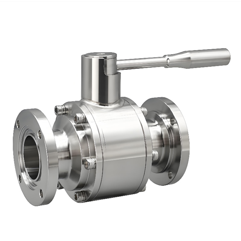 FDA ISO CE ASME DN15-DN100 PN10-PN16 3A Forged Stainless Steel 304/316L Hygienic Flange Ball Valve