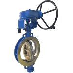 API 609 ASME CE DN250 150LB WCB Body Aluminum Bronze Disc STL Seat Triple Offset Wafer Type Hard Seal Butterfly Valve