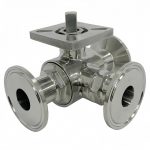 API 608 ASME B16.34 CE Certified DN15-DN100 PN10-PN25 SS304/316 Forged 3-Way Ball Valve