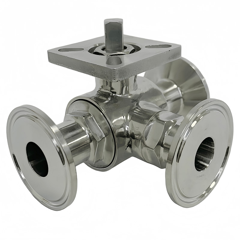 API 608 ASME B16.34 CE Certified DN15-DN100 PN10-PN25 SS304/316 Forged 3-Way Ball Valve