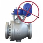 API 608 ASME B16.34 CE PED 2014/68/EU Certified DN150-DN1400 PN10-PN64 Class 150-400 WCB/CF8 Fixed Trunnion Mounted Metal Hard Seal Ball Valve