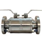 API 609 ASME CE DN50 300LB F316 Stainless Steel Body PEEK Soft Seated Flanged Connection Manual Operated DBB Double Block and Bleed Ball Valve