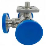 API 608 ASME B16.34 CE Certified DN15-DN100 PN10-PN25 SS304/316 Forged 3-Way Ball Valve