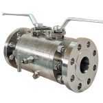 API 609 ASME CE DN50 300LB F316 Stainless Steel Body PEEK Soft Seated Flanged Connection Manual Operated DBB Double Block and Bleed Ball Valve