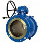 API 609 ASME CE DN250 150LB WCB Carbon Steel Body F304 Stainless Steel Seat Flanged Connection Gear Operated Trunnion Mounted Soft Seated Ball Valve