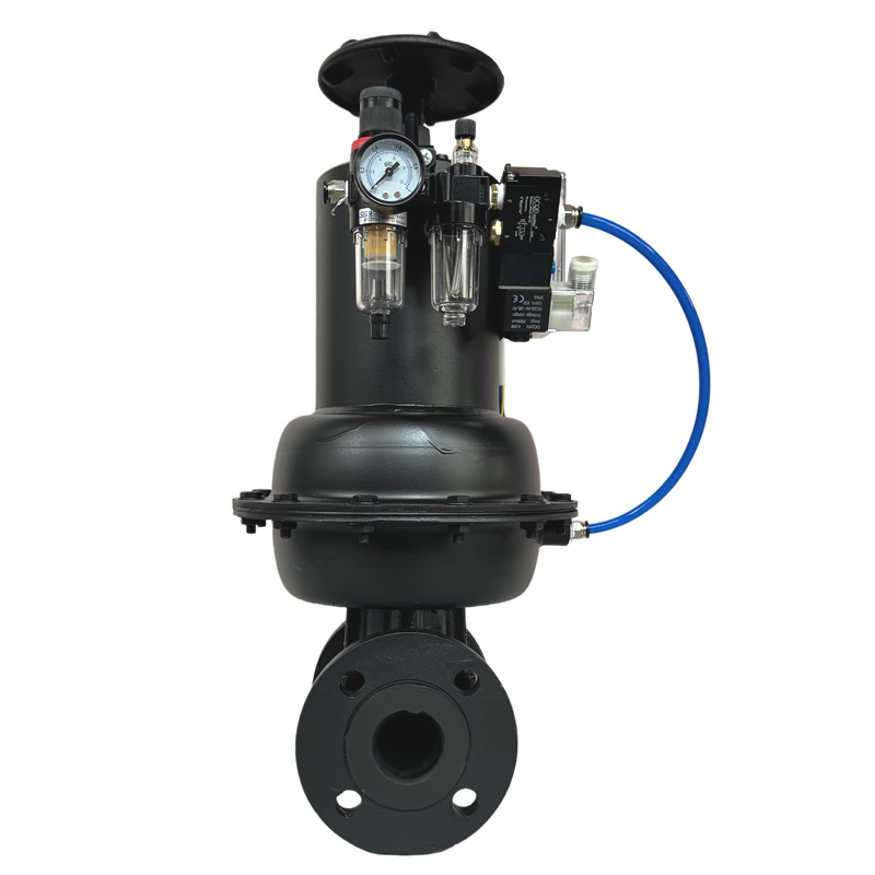 API 600 EN 12516 CE DN40 PN10 WCB Carbon Steel Body EPDM Soft Seated Flanged Connection Pneumatic Actuated Diaphragm Valve