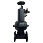 API 600 EN 12516 CE DN80 PN10 WCB Carbon Steel Body EPDM Soft Seated Flanged Connection Pneumatic Actuated Diaphragm Valve