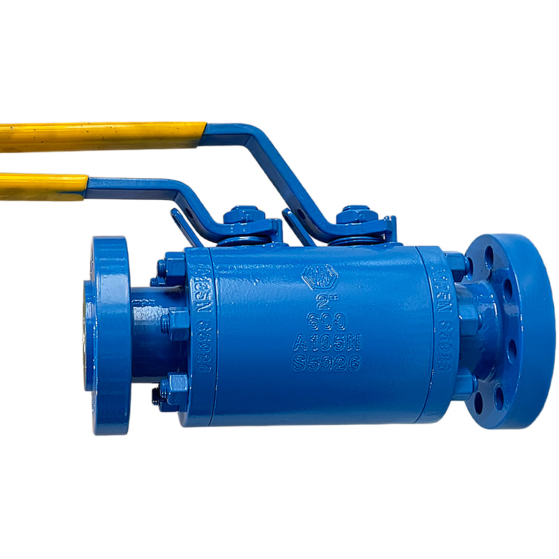 API 6D ASME B16.34 CE 2” 600LB A105 Carbon Steel Body DEVLON Soft Seated RF Flanged Connection Manual Handle DBB Double Block and Bleed Ball Valve