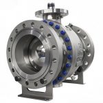 API 6D ANSI CLASS300 CE NACE MR0175 DN300 CF8/CF8M Stainless Steel 2PC Flanged Trunnion Mounted Ball Valve