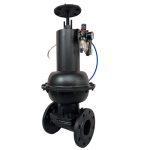 API 600 EN 12516 CE DN80 PN10 WCB Carbon Steel Body EPDM Soft Seated Flanged Connection Pneumatic Actuated Diaphragm Valve