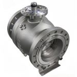 API 6D ANSI CLASS300 CE NACE MR0175 DN300 CF8/CF8M Stainless Steel 2PC Flanged Trunnion Mounted Ball Valve