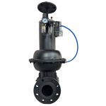 API 600 EN 12516 CE DN80 PN10 WCB Carbon Steel Body EPDM Soft Seated Flanged Connection Pneumatic Actuated Diaphragm Valve