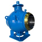 API 6D ASME B16.34 CE DN400 PN80 LF2 Carbon Steel Body 321 Stainless Steel Ball Full Welded Manual Light Stem Hard Seated Ball Valve