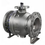 API 6D ANSI CLASS300 CE NACE MR0175 DN300 CF8/CF8M Stainless Steel 2PC Flanged Trunnion Mounted Ball Valve