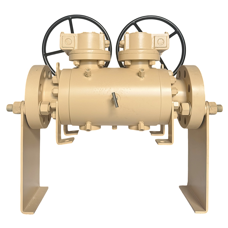 API 6D ASME B16.34 API 607 CE 3” 1500LB F22 Alloy Steel Body 304 Stainless Steel Seat Hard Seated RF Flanged Gear Operated Double Block and Bleed (DBB) Trunnion Mounted Ball Valve